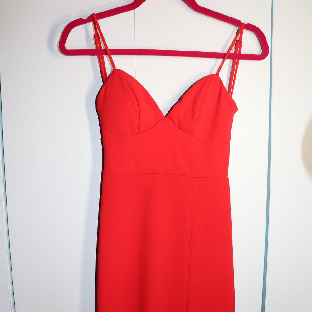 Windsor Red Formal High Slit Dress